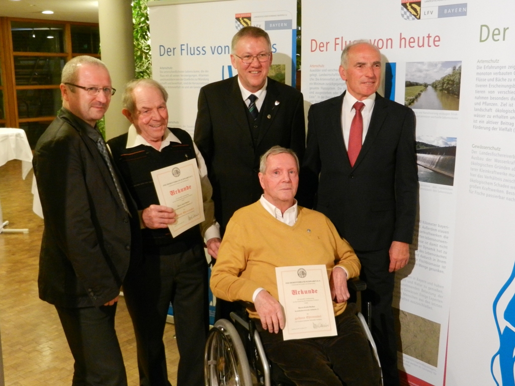 Ulrich Krafczyk, Josef Büchel, 1. Vorstand Rudolf Heinrich, Erich Decker und Präsident Prof. Dr. Ing. Albert Göttle (von links).